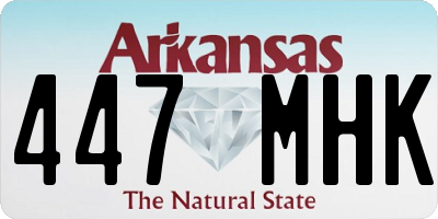 AR license plate 447MHK