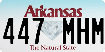 AR license plate 447MHM