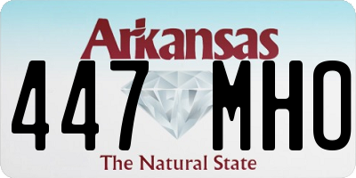 AR license plate 447MHO