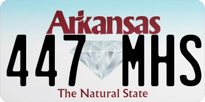 AR license plate 447MHS