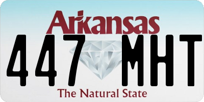 AR license plate 447MHT