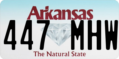 AR license plate 447MHW