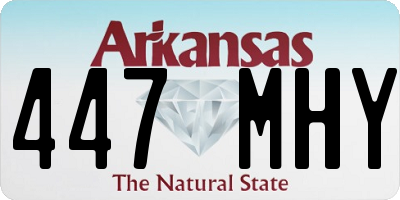 AR license plate 447MHY
