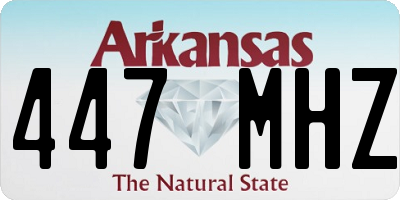 AR license plate 447MHZ