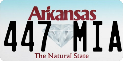 AR license plate 447MIA