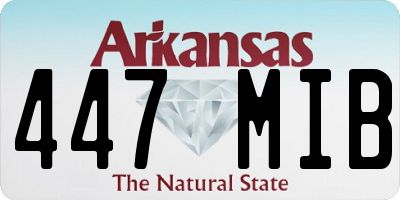 AR license plate 447MIB