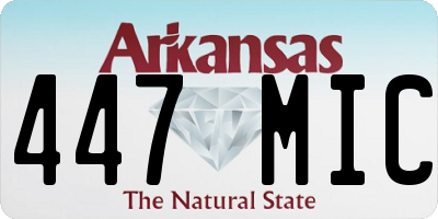 AR license plate 447MIC