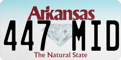 AR license plate 447MID