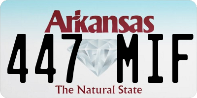 AR license plate 447MIF