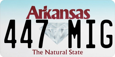 AR license plate 447MIG
