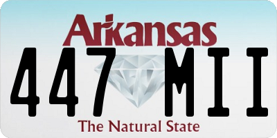 AR license plate 447MII