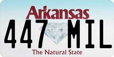 AR license plate 447MIL