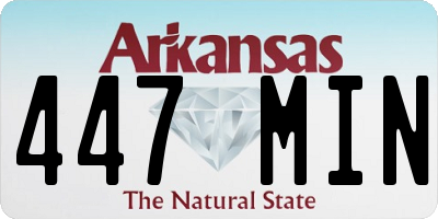 AR license plate 447MIN