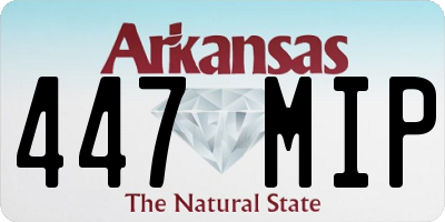 AR license plate 447MIP
