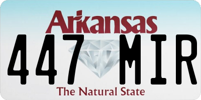 AR license plate 447MIR