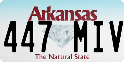 AR license plate 447MIV