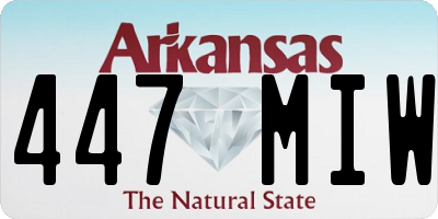 AR license plate 447MIW