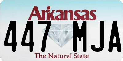 AR license plate 447MJA