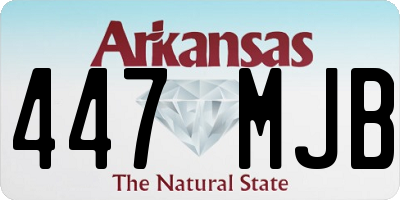 AR license plate 447MJB