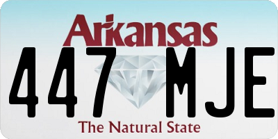 AR license plate 447MJE