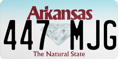 AR license plate 447MJG