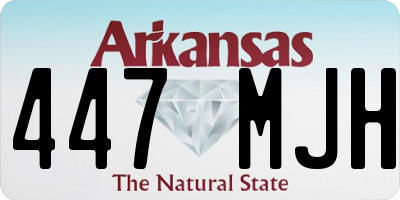 AR license plate 447MJH