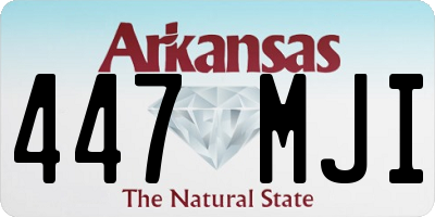 AR license plate 447MJI