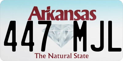 AR license plate 447MJL