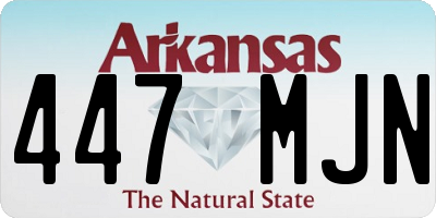 AR license plate 447MJN