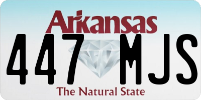 AR license plate 447MJS