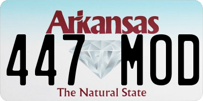 AR license plate 447MOD