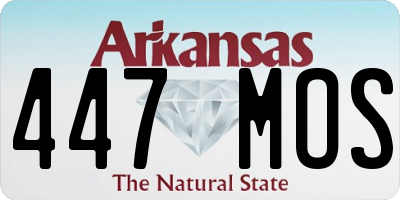 AR license plate 447MOS