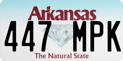 AR license plate 447MPK
