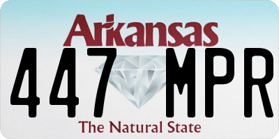 AR license plate 447MPR
