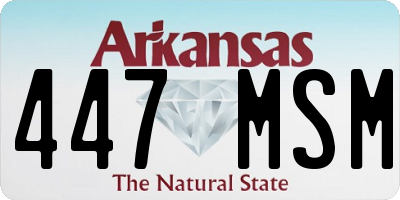 AR license plate 447MSM