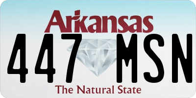 AR license plate 447MSN