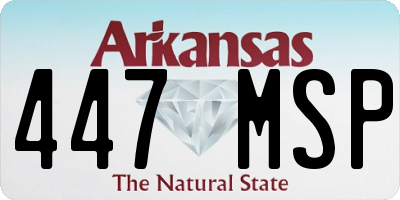 AR license plate 447MSP