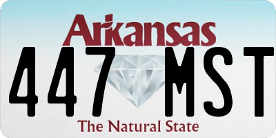 AR license plate 447MST