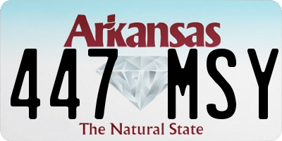AR license plate 447MSY