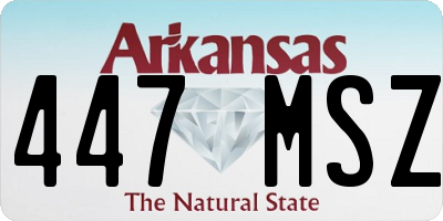 AR license plate 447MSZ