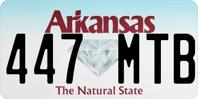 AR license plate 447MTB
