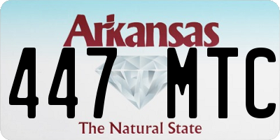 AR license plate 447MTC