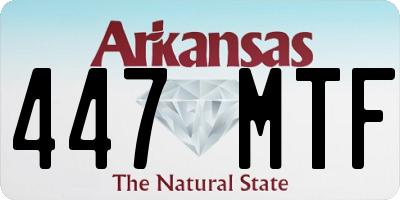 AR license plate 447MTF