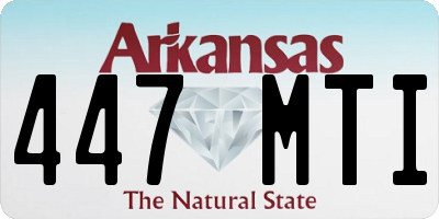 AR license plate 447MTI