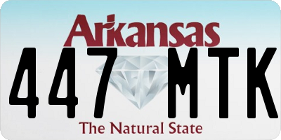 AR license plate 447MTK