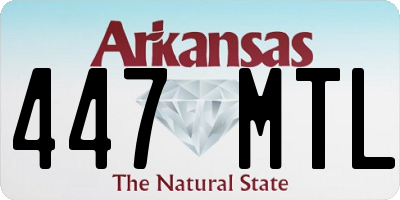 AR license plate 447MTL