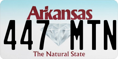 AR license plate 447MTN