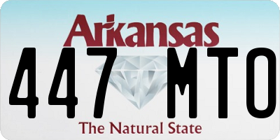 AR license plate 447MTO