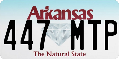 AR license plate 447MTP