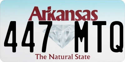 AR license plate 447MTQ